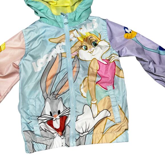 Looney Tunes Members Only Windbreaker Multicolor spring Jacket girls sz 4 tweety - Picture 4 of 5